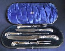 Load image into Gallery viewer, Cased Silver-Handled Carving Set
