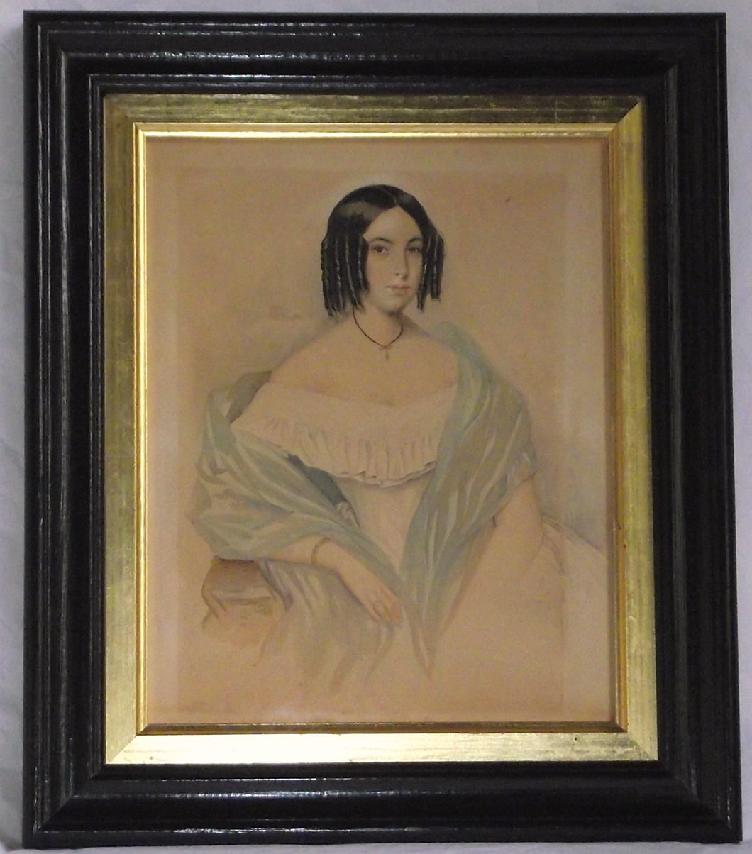 A Watercolour Portrait of a Young Woman