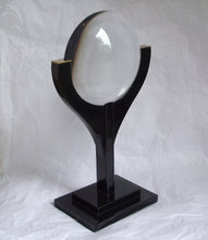 Load image into Gallery viewer, Glass Lens in a Bespoke Wood and Brass Stand
