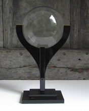 Load image into Gallery viewer, Glass Lens in a Bespoke Wood and Brass Stand

