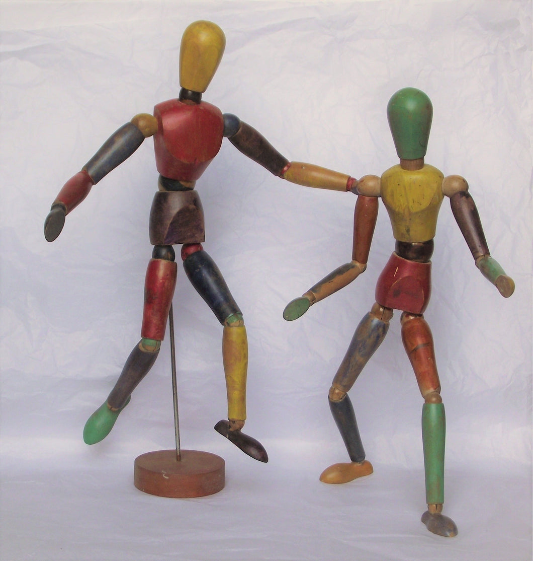 Pair of Hand-Painted Lay Figures